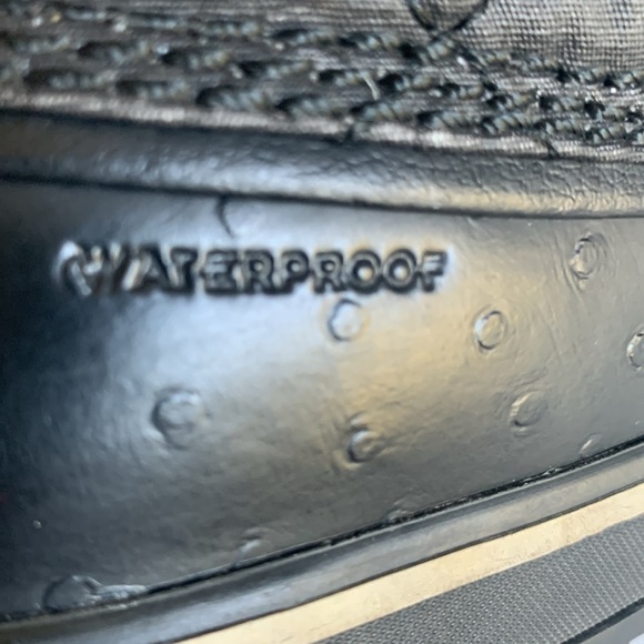 Sorel winter boots Black Fur Trim Waterproof Rubber with Quilted shaft size 8 - Picture 11 of 12